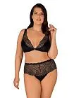 Комплект белья Obsessive Klarita, 2XL/3XL (черный)