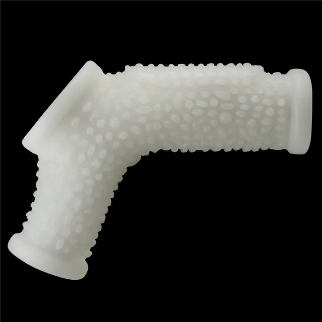 Насадка на пеніс LoveToy Vibrating Drip Knights Ring with Scrotum Sleeve, 13 см (білий)