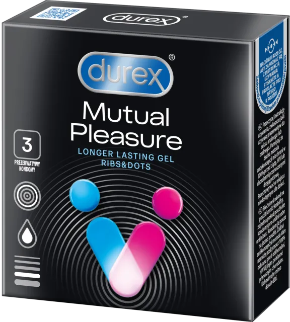 Durex Mutual Pleasure - Prezerwatywy, Przezroczysty, 18 cm