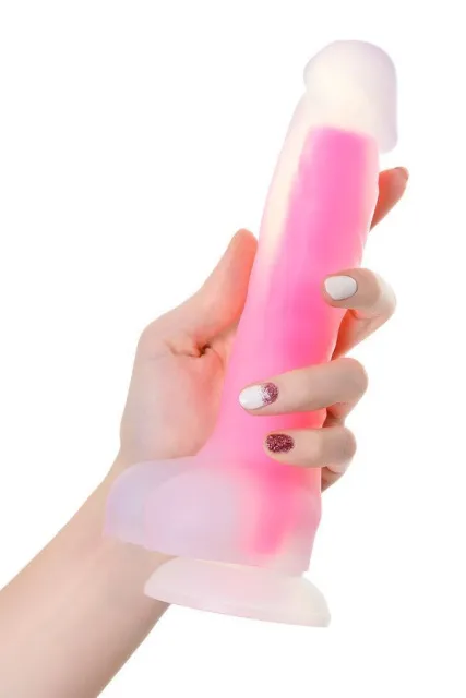 Toyfa Peter Glow - Dildo, Różowy, 22 cm