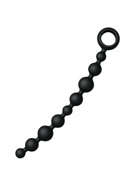 JoyDivision Joyballs Anal Wave Long - Łańcuszek analny, Czarny, 29.8 cm