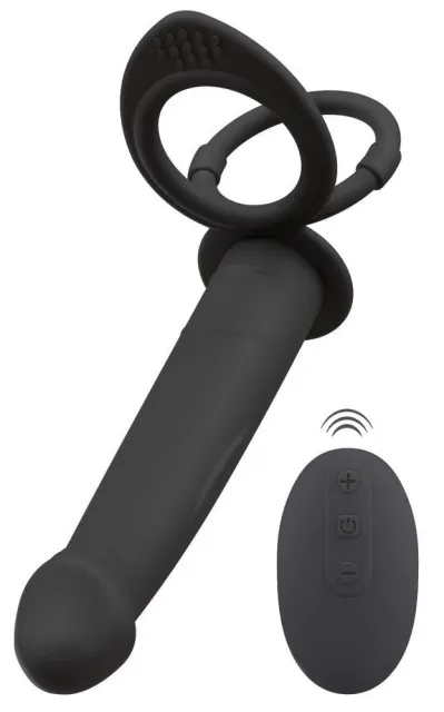 Насадка на пенис Black Velvets RC Double Fucker, 13.1 см (черный)