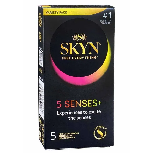 SKYN 5 Senses - Prezerwatywy, Przezroczysty, 18 cm