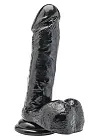 Get Real Get Real Black 7'' - Realistyczne dildo z przyssawką, Czarny, 20 cm