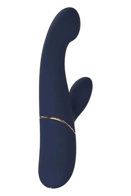 Вібратор-кролик Dreamtoys Duo Hestia, 20.8 см (синій)
