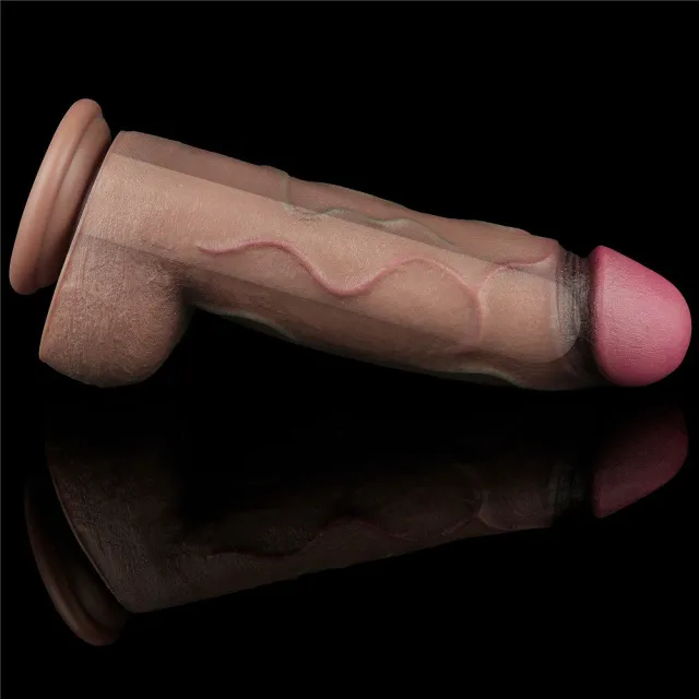 Фаллоимитатор Dual-Layered Silicone Nature Cock 12'', 31 см (коричневый)