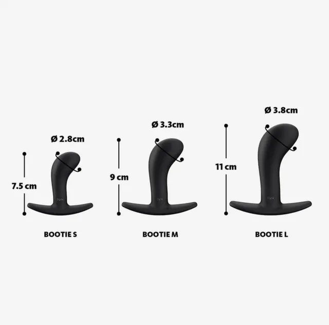 Fun Factory Bootie S - Korek analny, Czarny, 7.5 cm, S