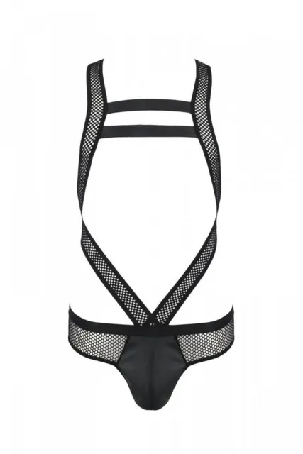 Сексуальный боди на бретельках Passion 045 BODY VICTOR, XXL/XXXL (черный)