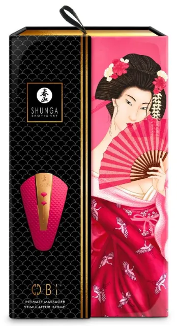 Shunga Obi - Wibrator łechtaczkowy, Bordоwy, 11, 5 cm
