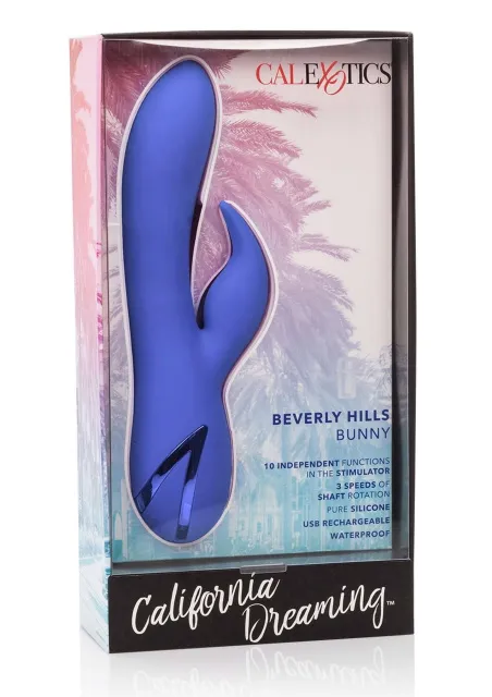 Вибратор-кролик California Dreaming Beverly Hills Bunny, 20,3 см (синий)
