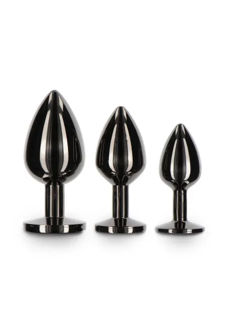 Анальна пробка Taboom Butt Plug With Diamond Jewel L, 9.5 см (чорний)