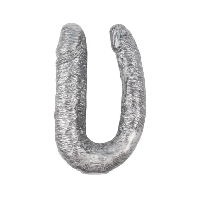 Фаллоимитатор DarkMuscle Dixie Normous-Silver, 34 см (серебристый)