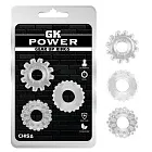 Набор эрекционных колец GK Power Gear Up Rings Clear, 3 шт (прозрачный)