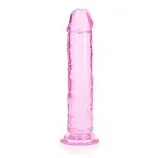 Фаллоимитатор RealRock Crystal Clear 8'', 22 см (розовый)
