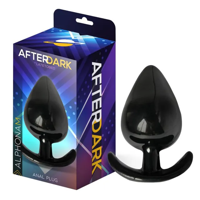Анальная пробка Afterdark Alphona M, 9.7 см (черный)