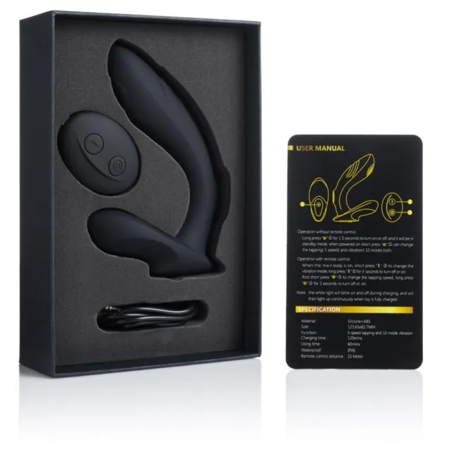 INTY Toys Rebel - Stymulator prostaty, Czarny, 20 cm