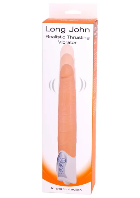 Реалистичный вибратор Seven Creations Long John, 17 см (телесный)