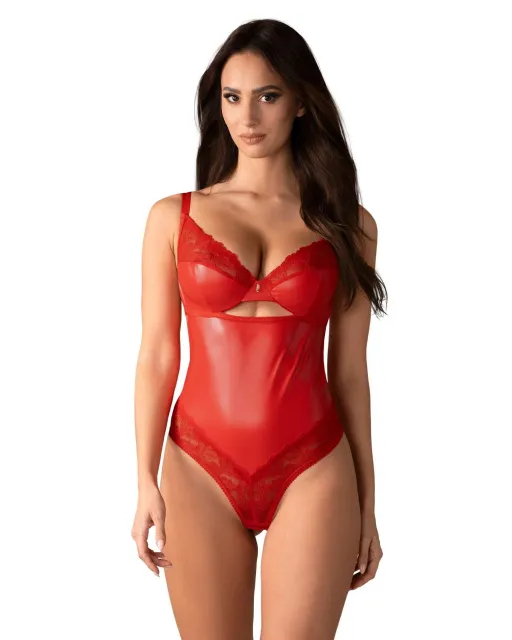 Боди Obsessive Aliosa, L/XL (красный)