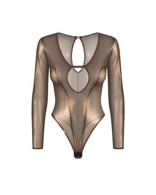 Боді з довгим рукавом Obsessive Soranna, 2XL/3XL (бронзовий)