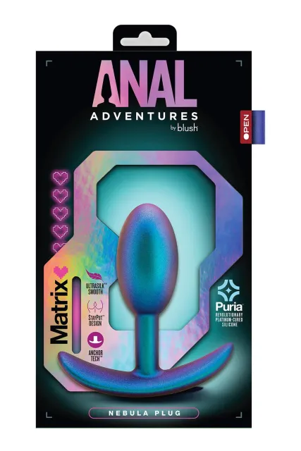 Blush Anal Adventures Matrix Nebula Plug - Korek analny, Fioletowy, 8.9 cm