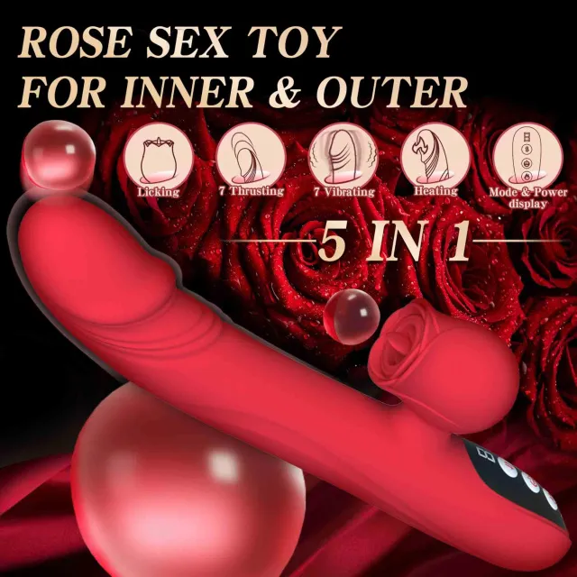 Вібратор B - Series Fox Thrusting Heating, 24 см (червоний)