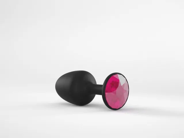 Анальна пробка з кристалом Dorcel Geisha Plug Ruby M, 8 см (рожевий)