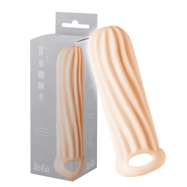 Lola Games Homme Wide - Nakładka na penisa, W kolorze cielistym, 13 cm