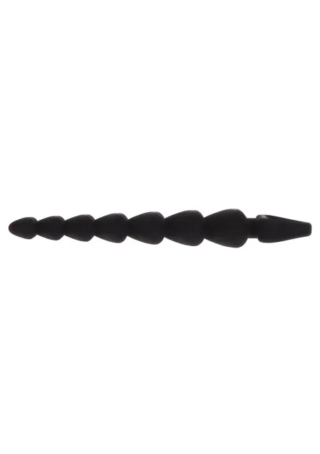 TOYJOY Heart Beads - Łańcuszek analny, Czarny, 18 cm