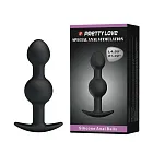 Анальна пробка Pretty Love silicone Anal balls, 10,4 см (чорний)