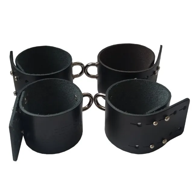 Фіксатори з наручниками BDSM Domluxe (чорний)