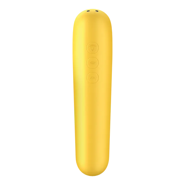 Вакуумний стимулятор клітора з вібрацією Satisfyer Dual Love (жовтий)