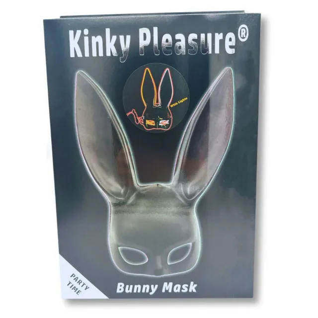 Маска кролика Power Escorts Bunny Deluxe с подсветкой (черный)