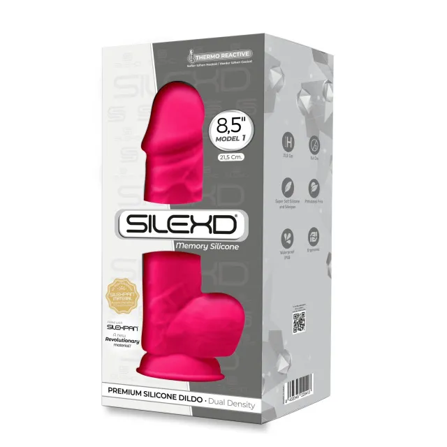 Фаллоимитатор Silexd Premium Silicone Dildo Model 4 Size 8.5, 21.5 см (розовый)