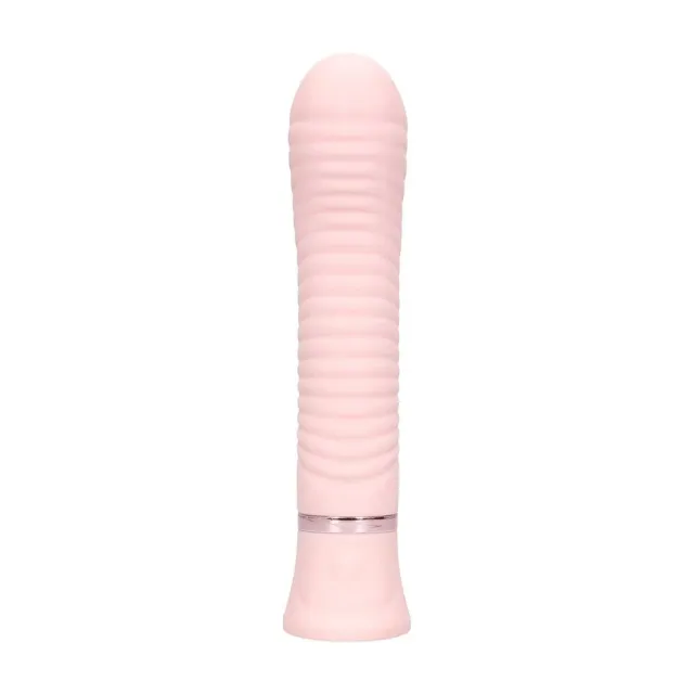 Вибратор Loveline Divine Ribbed G-Spot, 15.9 см (розовый)