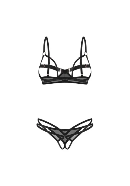 Комплект Obsessive Euridia otwarty, XL/2XL (черный)