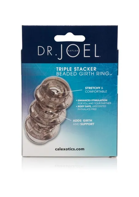 Насадка на пенис Dr. Joel Kaplan Triple Stacker Beaded Girth Ring , 8,2 см (черный)