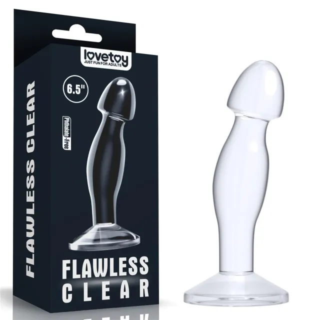 Анальная пробка LoveToy Flawless, 16.5 см (прозрачный)
