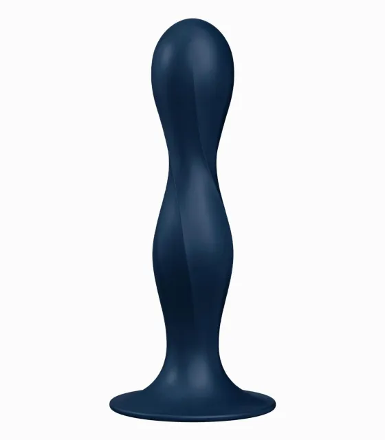 Фаллоимитатор Satisfyer Double Ball-R, 17.7 см (синий)