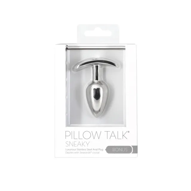 Анальная пробка Pillow Talk Sneaky Stainless Steel Butt Plug, 6,6 см (серебристый)