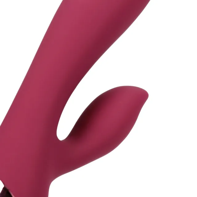 Вибратор-кролик Loveline Smooth Silicone Rabbit, 20 см (вишневый)