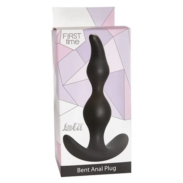 Анальная пробка Lola Games Bent Anal Plug, 13 см (черный)