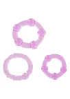Эрекционные кольца Scala Selection Stay Hard Rings, 3 шт (фиолетовый)
