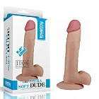 Фаллоимитатор с присоской LoveToy The Ultra Soft Dude Flesh, 22 см (телесный)