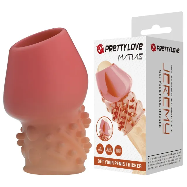 Насадка на пенис Pretty Love Matias, 6.5 см (телесный)