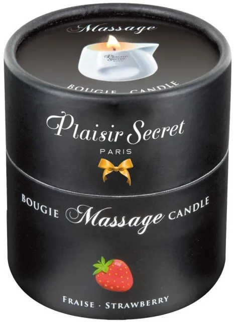Массажная свеча Plaisir Secret клубника, 80 мл