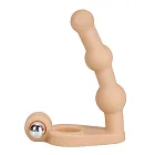 Насадка для подвійного проникнення LoveToy The Ultra Soft Double Bead, 15,2 см (тілесний)