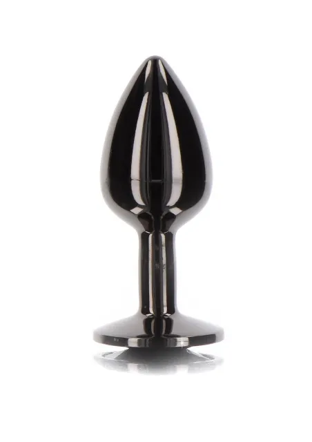 Taboom Butt Plug With Diamond Jewel M - Korek analny, Czarny, 8.2 cm, M