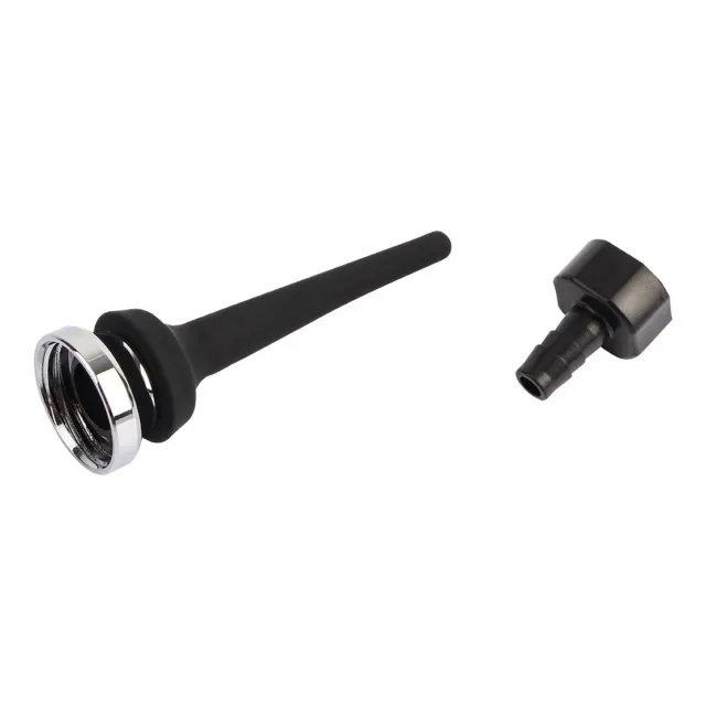Black Mont Tapered Enema Attachment - Prysznik analny, Czarny, 11.2 cm