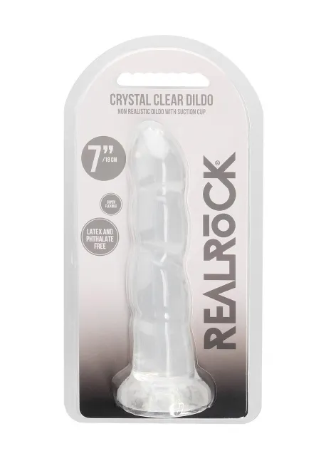 Фаллоимитатор RealRock Crystal Clear 7", 18 см (прозрачный)