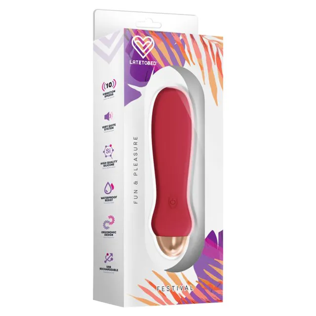 Вибратор для клитора Festival Luxo Red, 12 см (красный)
